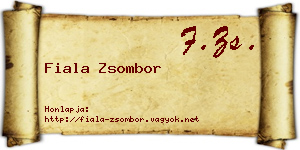 Fiala Zsombor névjegykártya
